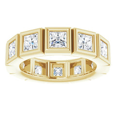 10K Yellow Gold 3 CTW Natural Diamond Eternity Band Size 6.25