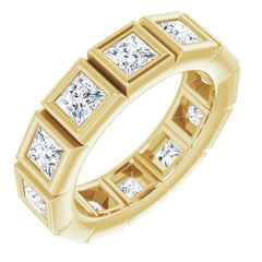 10K Yellow Gold 3 CTW Natural Diamond Eternity Band Size 6.75