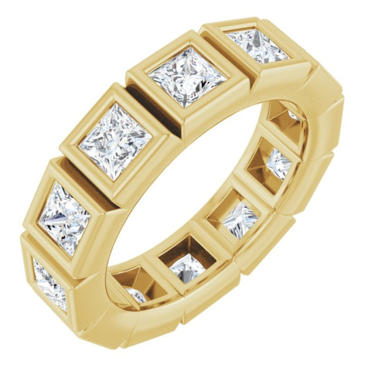 10K Yellow Gold 3 CTW Natural Diamond Eternity Band Size 7