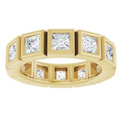 10K Yellow Gold 3 CTW Natural Diamond Eternity Band Size 7