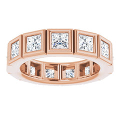 10K Rose Gold 3 1/4 CTW Natural Diamond Eternity Band Size 7.5