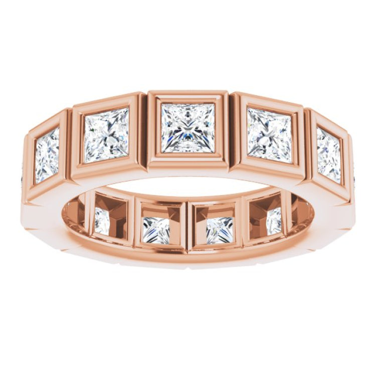 10K Rose Gold 3 1/4 CTW Natural Diamond Eternity Band Size 7.75