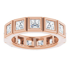 10K Rose Gold 3 1/4 CTW Natural Diamond Eternity Band Size 7.75