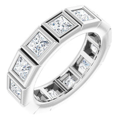 10K White Gold 3 1/4 CTW Natural Diamond Eternity Band Size 7.75