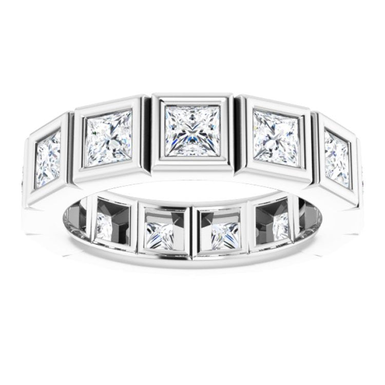 10K White Gold 3 1/4 CTW Natural Diamond Eternity Band Size 8