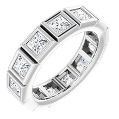 10K White Gold 3 1/4 CTW Natural Diamond Eternity Band Size 8.25