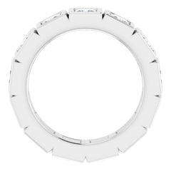 10K White Gold 3 1/4 CTW Natural Diamond Eternity Band Size 8.25