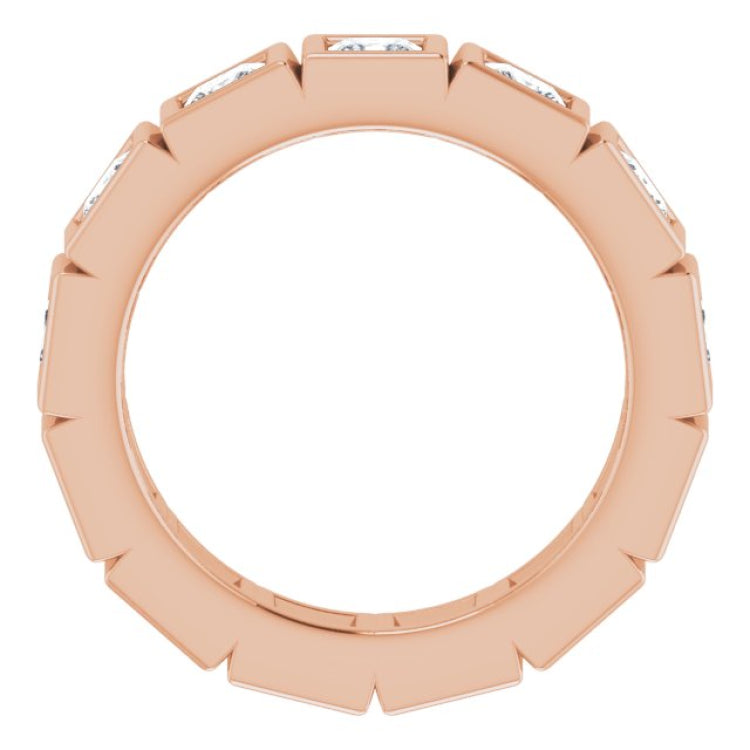 10K Rose Gold 3 1/4 CTW Natural Diamond Eternity Band Size 8.5