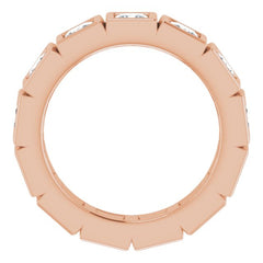 10K Rose Gold 3 1/4 CTW Natural Diamond Eternity Band Size 8.5