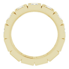 10K Yellow Gold 3 1/4 CTW Natural Diamond Eternity Band Size 9