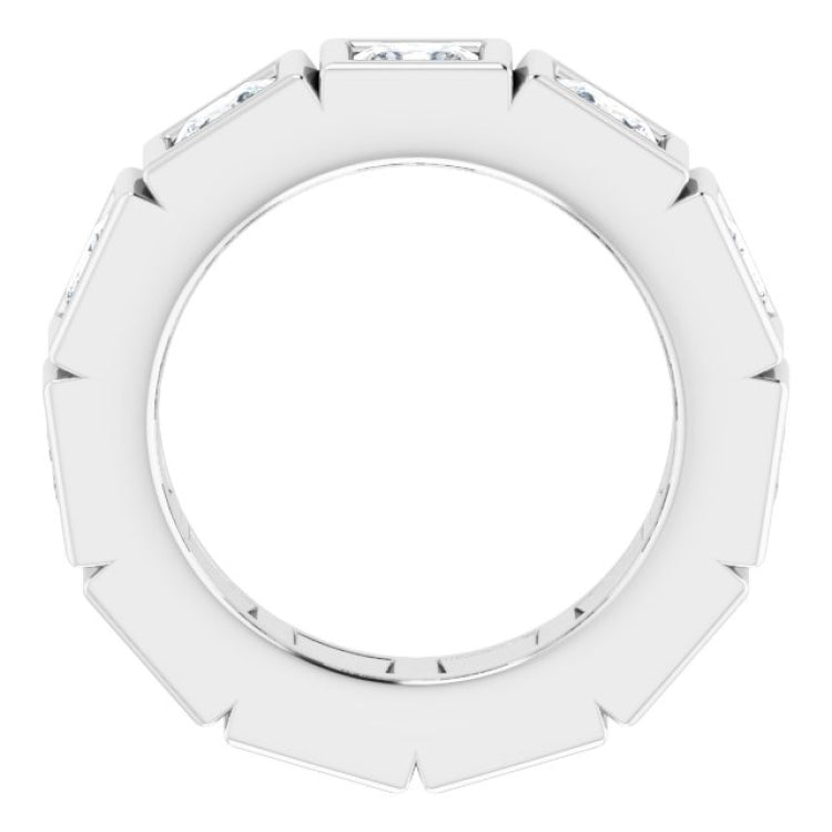 10K White Gold 3 1/3 CTW Natural Diamond Eternity Band Size 4.5