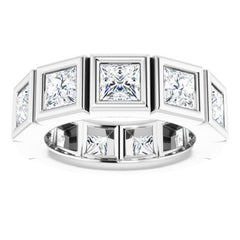 10K White Gold 3 1/3 CTW Natural Diamond Eternity Band Size 4.5