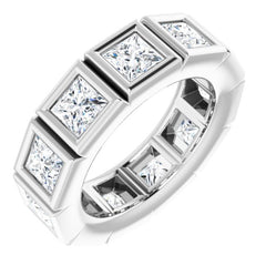 10K White Gold 3 1/3 CTW Natural Diamond Eternity Band Size 4.75