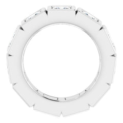 10K White Gold 3 1/3 CTW Natural Diamond Eternity Band Size 4.75