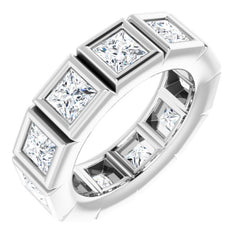 10K White Gold 3 1/3 CTW Natural Diamond Eternity Band Size 5.25