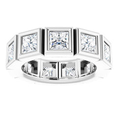 10K White Gold 3 1/3 CTW Natural Diamond Eternity Band Size 5.25