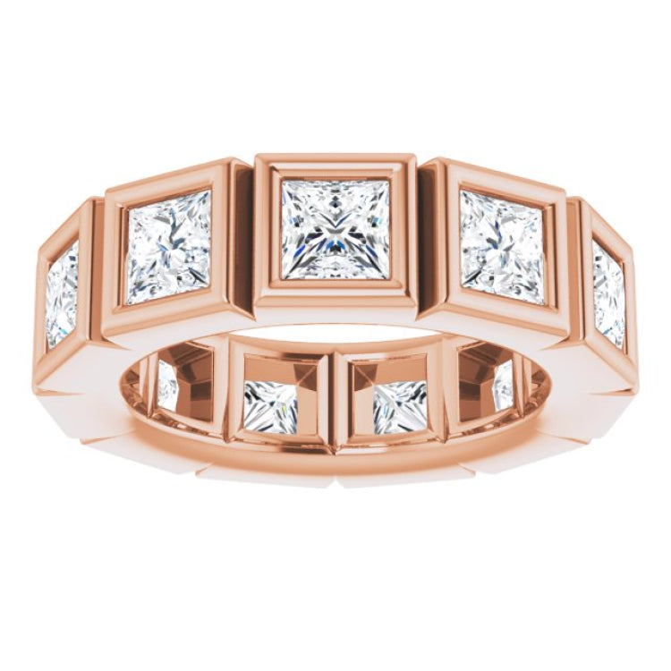 10K Rose Gold 3 1/3 CTW Natural Diamond Eternity Band Size 5.5