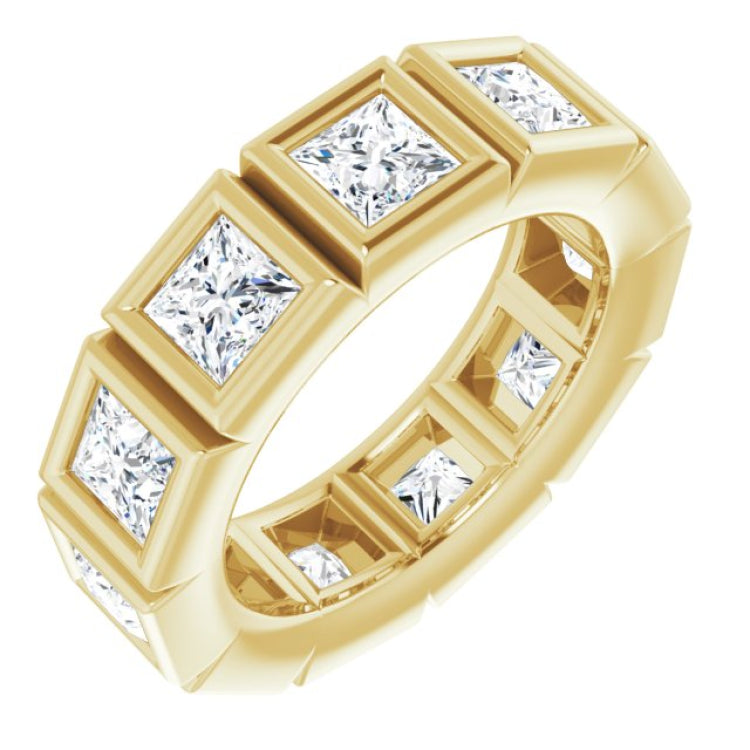 10K Yellow Gold 3 1/3 CTW Natural Diamond Eternity Band Size 5.5