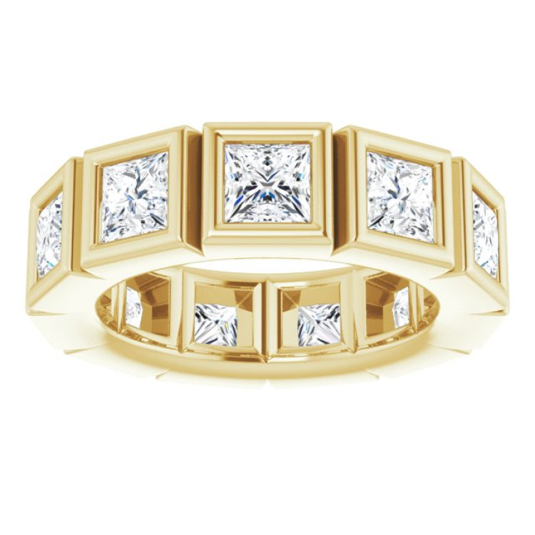 10K Yellow Gold 3 1/3 CTW Natural Diamond Eternity Band Size 5.5