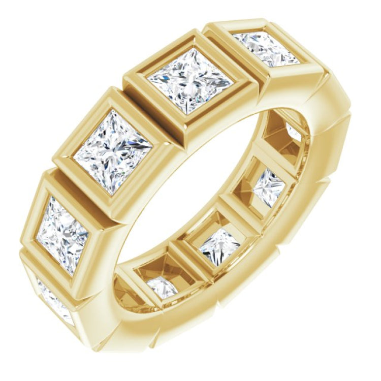 10K Yellow Gold 3 1/3 CTW Natural Diamond Eternity Band Size 5.75