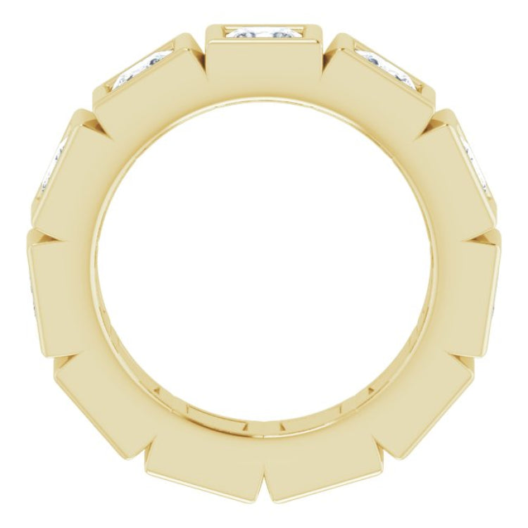 10K Yellow Gold 3 1/3 CTW Natural Diamond Eternity Band Size 5.75