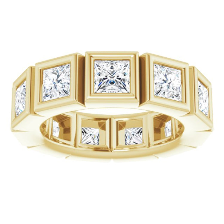 10K Yellow Gold 3 1/3 CTW Natural Diamond Eternity Band Size 5.75