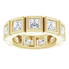 10K Yellow Gold 3 1/3 CTW Natural Diamond Eternity Band Size 5.75