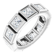 10K White Gold 3 1/3 CTW Natural Diamond Eternity Band Size 6.25