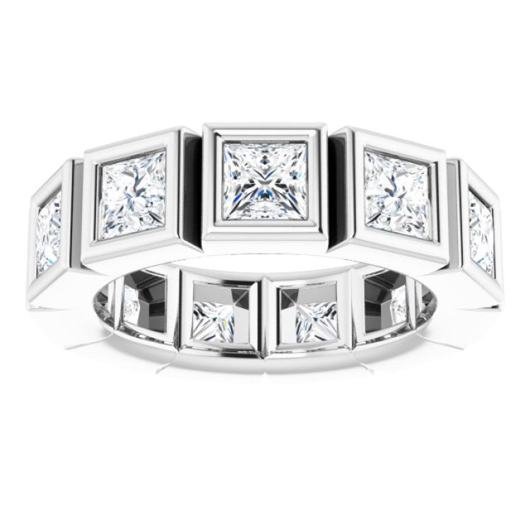 10K White Gold 3 1/3 CTW Natural Diamond Eternity Band Size 6.25