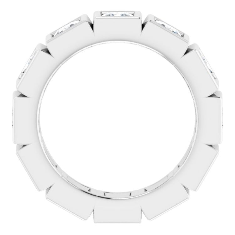 10K White Gold 3 5/8 CTW Natural Diamond Eternity Band Size 8.5