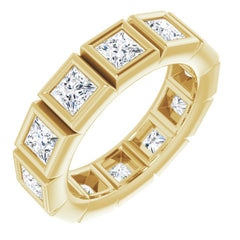 10K Yellow Gold 3 5/8 CTW Natural Diamond Eternity Band Size 8.5