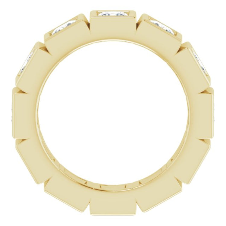 10K Yellow Gold 3 5/8 CTW Natural Diamond Eternity Band Size 8.5