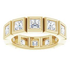 10K Yellow Gold 3 5/8 CTW Natural Diamond Eternity Band Size 8.5