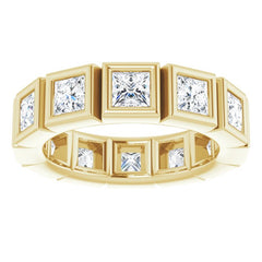 10K Yellow Gold 3 5/8 CTW Natural Diamond Eternity Band Size 8.75