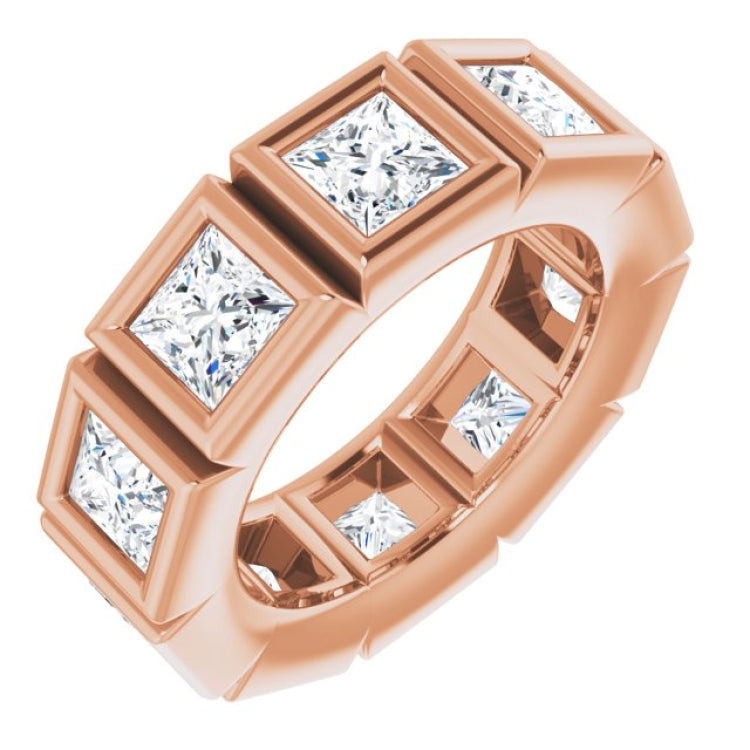 10K Rose Gold 3 9/10 CTW Natural Diamond Eternity Band Size 4.25