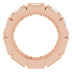 10K Rose Gold 3 9/10 CTW Natural Diamond Eternity Band Size 4.25