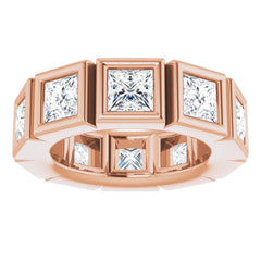 10K Rose Gold 3 9/10 CTW Natural Diamond Eternity Band Size 4.25