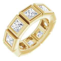 10K Yellow Gold 3 9/10 CTW Natural Diamond Eternity Band Size 4.5