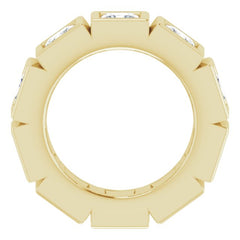 10K Yellow Gold 3 9/10 CTW Natural Diamond Eternity Band Size 4.5