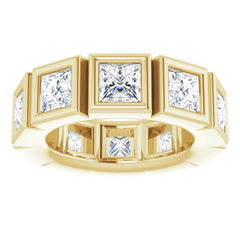 10K Yellow Gold 3 9/10 CTW Natural Diamond Eternity Band Size 4.5