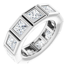 10K White Gold 4 1/3 CTW Natural Diamond Eternity Band Size 5.75