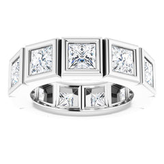 10K White Gold 4 1/3 CTW Natural Diamond Eternity Band Size 5.75