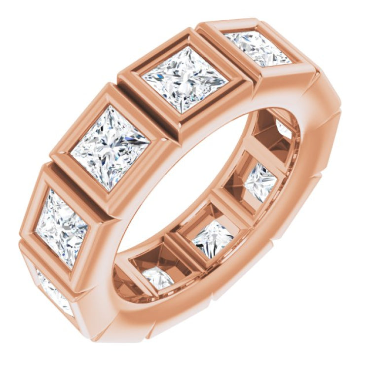 10K Rose Gold 4 1/3 CTW Natural Diamond Eternity Band Size 6