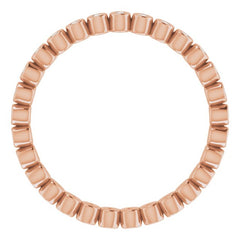 10K Rose Gold 1/8 CTW Natural Diamond Eternity Band Size 4.75