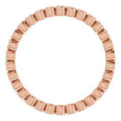 10K Rose Gold 1/8 CTW Natural Diamond Eternity Band Size 5