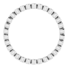 10K White Gold 1/8 CTW Natural Diamond Eternity Band Size 5.25