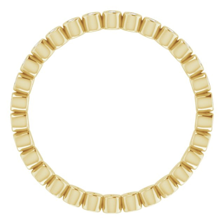 10K Yellow Gold 1/8 CTW Natural Diamond Eternity Band Size 5.25