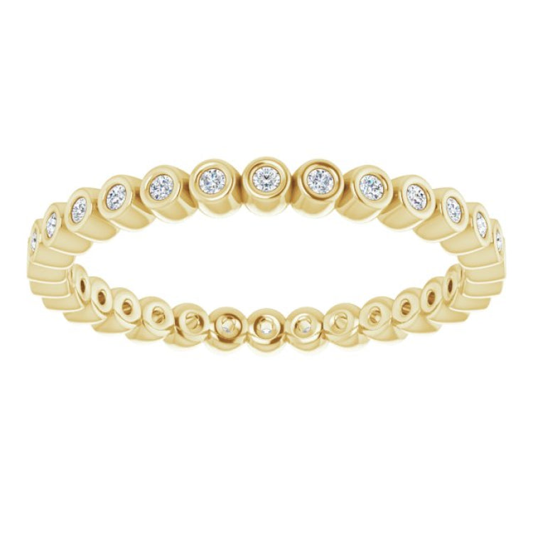 10K Yellow Gold 1/8 CTW Natural Diamond Eternity Band Size 5.25