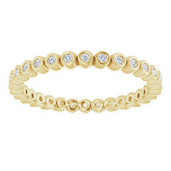 10K Yellow Gold 1/8 CTW Natural Diamond Eternity Band Size 5.25