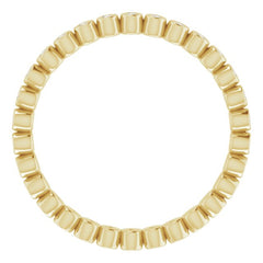 10K Yellow Gold 1/8 CTW Natural Diamond Eternity Band Size 5.5